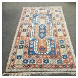Vintage handmade Kazak rug- 4