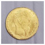 REPLICA gold Mexican coin