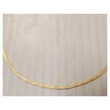 14K Italy gold necklace- 5.8g; 24"L