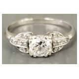 Antique approx .55ct natural diamond solitaire in