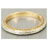 Antique 14k gold engraved ring band- 2.4g
