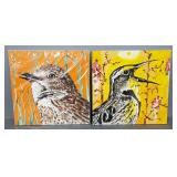 2 signed John Newsom wildlife paintings- oil on