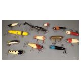 13 vint. fishing lures incl Pflueger, etc. (some