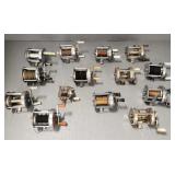 15 vint. bait casting reels incl Tripart,