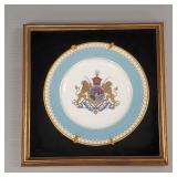 Imperial plate in shadowbox frame- 14 1/2" sq. OD
