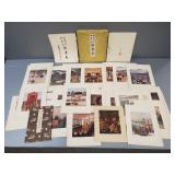 Vintage folio of Japanese unframed prints-