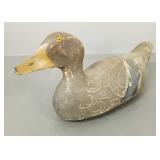 Vint oversized wooden duck decoy- mallard- 17"L