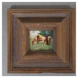 Steve Devenyns signed miniature oil on board-