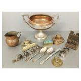 Group vintage, etc metalware incl sterling silver
