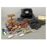 Gp incl pocket knives, 2 Zippo lighters, pipes,