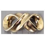 14k hollow gold slide pendant marked JTL- 1.7g,