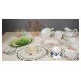 Group vintage kitchen glass & ceramics incl