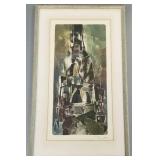 Mid-century pencil signed & #