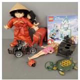 Gp toys & dolls incl vintage jointed wood