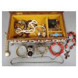 Group costume jewelry incl sterling silver,