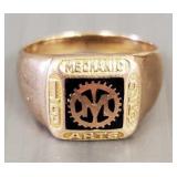 Vintage 10K gold 1925 Mechanic Arts ring- 4.2g;