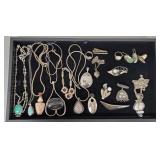 Gp sterling silver jewelry incl Scandinavian- some