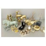 Group assorted metal figural, etc items incl