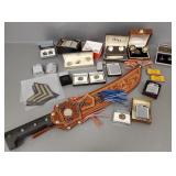 Group vintage lighters, cufflinks (Toshikane, etc)
