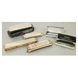 6 Hohner etc. harmonicas 7.25" longest