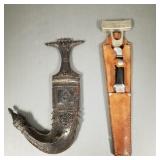 2 knives w/ sheaths incl Buck & Persian 12" longer