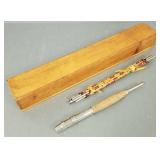 Antique Nichols knock down split bamboo rod w/