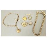 Small Gp Victorian gold filled, etc. jewelry