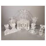 9 pcs fine crystal incl Waterford, Tiffany, etc-