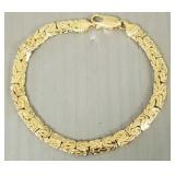 14K gold bracelet- 8.0g (as seen- chain kinks) 7'L
