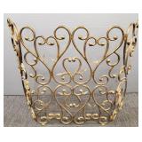 Vintage metal folding fireplace screen/ surround-