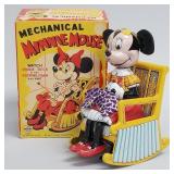 Linemar mechanical Minnie Mouse toy in box (box