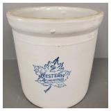 2 gallon Western stoneware crock w/ double