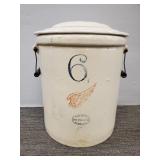 6 gallon Red Wing crock w 5/6 gallon cover