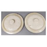 2 Red Wing 2 gallon crock covers (some chips)