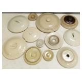 12 asst. stoneware covers- Red Wing, etc. (some