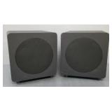 2 Kanto's sub 8 subwoofers- 12'H 11'W 11'D