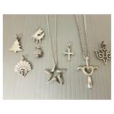 8 pcs James Avery sterling silver jewelry: