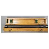 Vintage US Navy Deck Spy Glass in oak box-