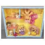 Troll doll museum display w/ 10 dolls- 27'H