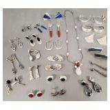 Gp sterling silver earrings, etc- 137g total