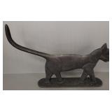 Cast iron cat boot scraper- 17'W