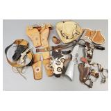 Gp kids' Western items: holsters, belt, hat, etc