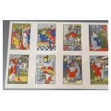 Antique printed color illustration proof sheet-