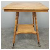 Vintage claw & ball foot oak lamp table (loose)