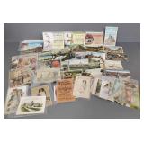 Group antique & vintage ephemera incl advertising