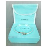 Tiffany & Co. .925 & 18K gold hook & eye bracelet-
