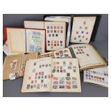 Gp U.S. & foreign vintage postage stamps in albums