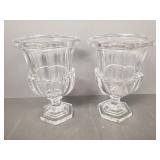 Pair vintage crystal champagne cooler form urns-