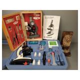 2 microscopes (untested) & 1 bookend
