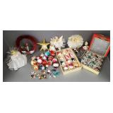 Gp vintage, etc Christmas ornaments, tree toppers,